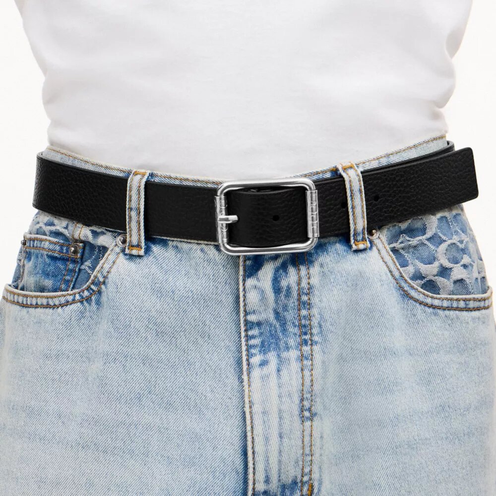 Double Roller Buckle Belt, 35 Mm
