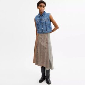 Shrunken Denim Workwear Vest