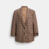 Signature C Plaid Single Breasted Blazer